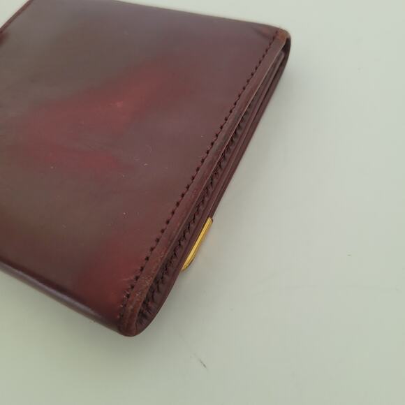 Cartier Mini Coin Case Holder Wallet Patent Leather Small Red Burgundy Bordeaux - Picture 8 of 10